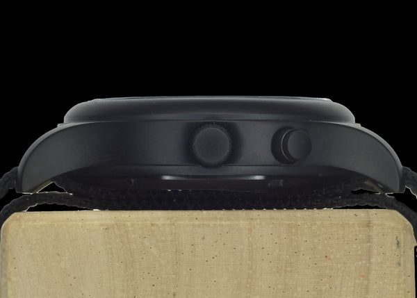 MWC G10EL Black PVD Steel General Service Watch with Sand Coloured Electroluminescent (EL) Backlit Dial