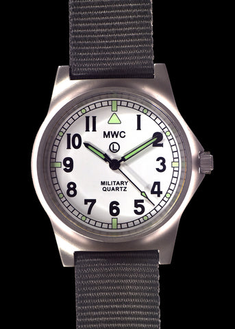 MWC G10 LM Non Date Stainless Steel Military Watch (Grey Strap)