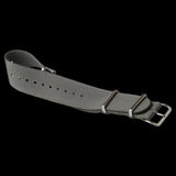Single Pass 20mm Admiralty Grey NATO Military Watch Strap in Ballistic Nylon with Stainless Steel Fasteners