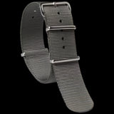 Single Pass 20mm Admiralty Grey NATO Military Watch Strap in Ballistic Nylon with Stainless Steel Fasteners