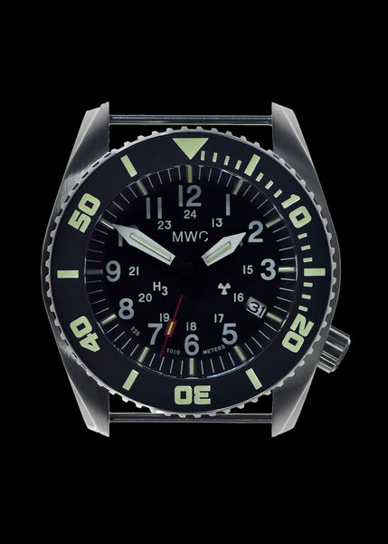 MWC "Depthmaster" 100atm / 3,280ft / 1000m Water Resistant Military Divers Watch in Stainless Steel Case with GTLS and Helium Valve (Automatic)