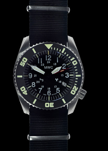 MWC "Depthmaster" 100atm / 3,280ft / 1000m Water Resistant Military Divers Watch in Stainless Steel Case with GTLS and Helium Valve (Automatic)