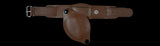 18mm Brown 1950s Pattern Leather Military Watch Strap with Protective Face Cover