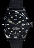 MWC Swiss Made 500m (1640ft) Water Resistant Automatic Divers Watch in Black PVD Stainless Steel With Sapphire Crystal, Ceramic Bezel and Helium Valve - Ex Display Watch Reduced