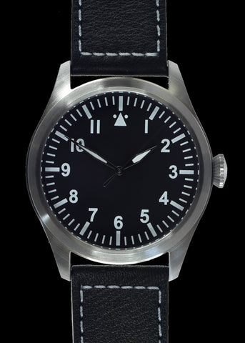 MWC 1940s Pattern Classic 46mm Limited Edition XL Military Pilots Watch with Scratch and Shatter Resistant Sapphire Crystal