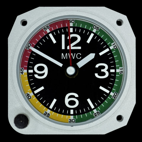 Limited Edition Replica Airspeed Indicator Cockpit / Desk Clock in Aluminium Finish