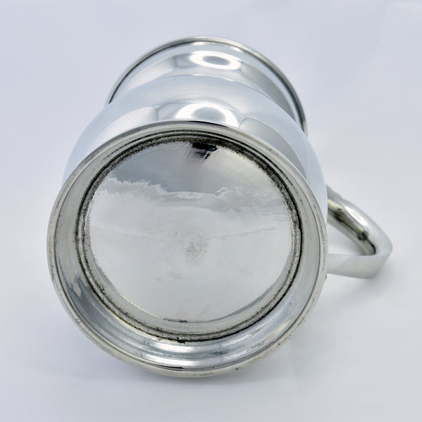 James Yates One Pint 19th Century Pattern Pewter Baluster Tankard - This is an Exact Remake of the original