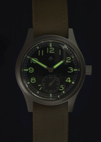 MWC 1940s/1950s "Dirty Dozen" Pattern General Service Watch with Retro Luminous Paint and High Performance Quartz Movement