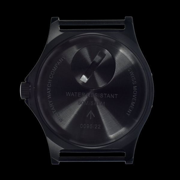 MWC G10 - Remake of the 1999 to 2004 Series Watch in Black PVD Steel with Glass Crystal and Battery Hatch