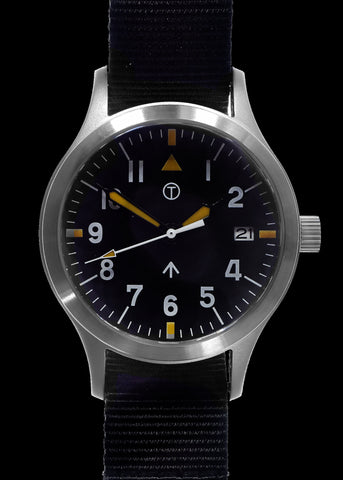 MWC Mk III Stainless Steel 1950's Pattern 100m Water Resistant Automatic Military Watch with Retro Dial and Sapphire Crystal