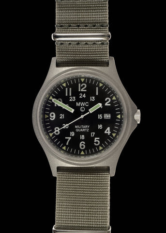 MWC G10 12/24 50m Water Resistant Military Watch with Battery Hatch, Fixed Strap Bars and 60 Month Battery Life
