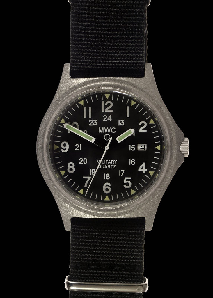 MWC G10 12/24 50m Water Resistant Military Watch with Battery Hatch, Fixed Strap Bars and 60 Month Battery Life