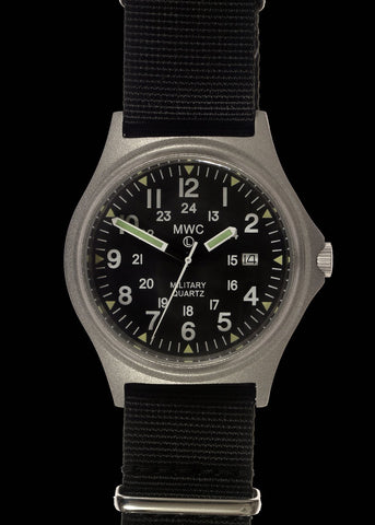 MWC G10 12/24 50m Water Resistant Military Watch with Battery Hatch, Fixed Strap Bars and 60 Month Battery Life