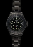 MWC GMT (Dual Time Zone) PVD Military Watch on Matching Steel Bracelet