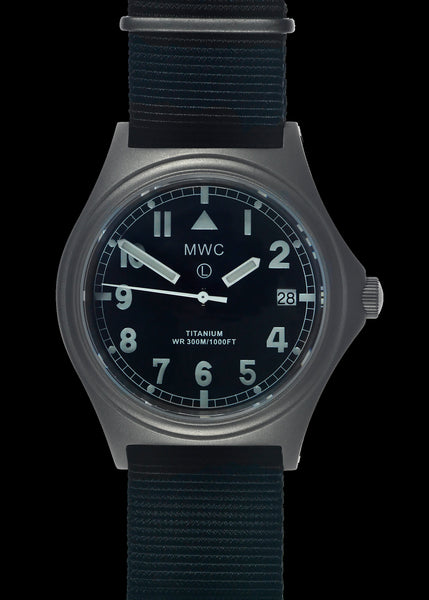MWC Titanium General Service Watch, 300m Water Resistant, 10 Year Battery Life, Luminova, Sapphire Crystal and 12 Dial Format (Date Version)