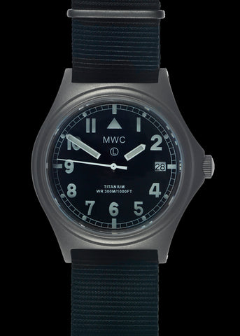 MWC Titanium General Service Watch, 300m Water Resistant, 10 Year Battery Life, Luminova, Sapphire Crystal and 12 Dial Format (Date Version)