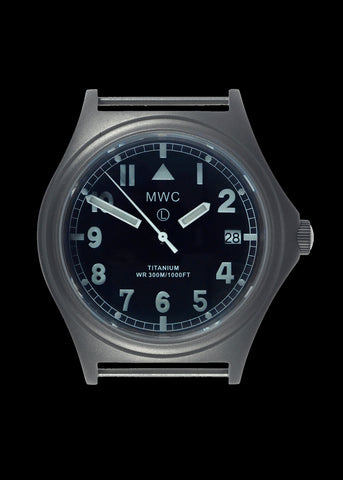 MWC Titanium General Service Watch, 300m Water Resistant, 10 Year Battery Life, Luminova, Sapphire Crystal and 12 Dial Format (Date Version)
