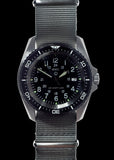 Stainless Steel Military Divers Watch with Automatic 24 Jewel Movement, 12/24 Hour Dial Format, Sapphire Crystal and Ceramic Bezel (Tactical Solid Strap Bars)